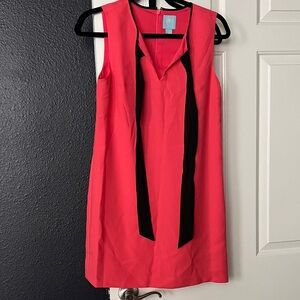 CeCe coral and black dress